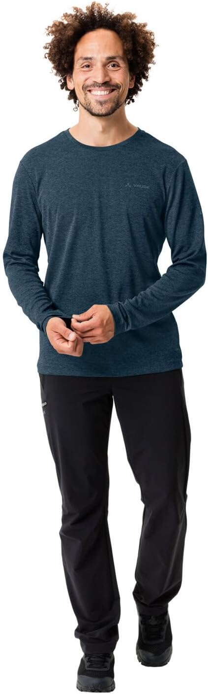VAUDE Herren Men's Essential Ls T-Shirt T-Shirt S Dark Sea Uni, S Dark Sea Uni
