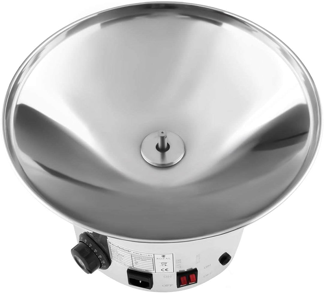 Royal Catering RCCF-65W4 Schokobrunnen Edelstahl Schokofondue Schokoladenbrunnen (6, kg, 5 Etagen, 2