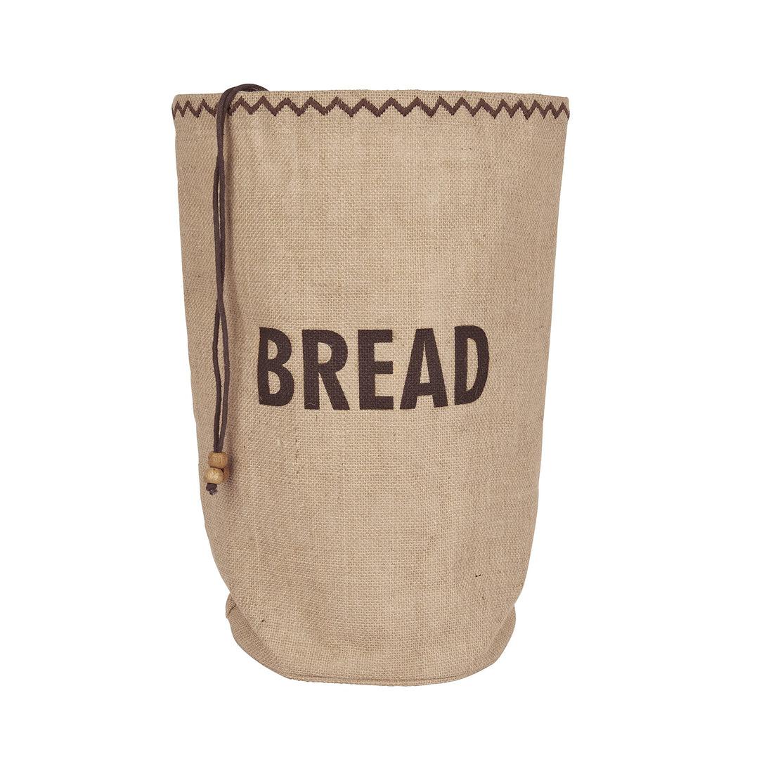 NATURAL ELEMENTS KitchenCraft Ökologischer Brotbeutel mit Tunnelzug, Jute 100prozent Baumwolle, 34 x