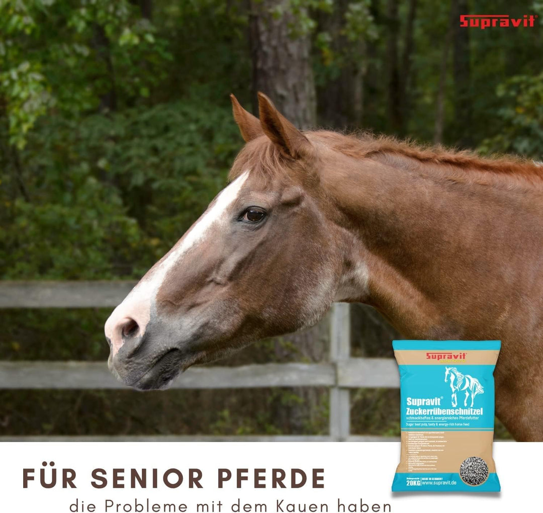 Supravit Rübenschnitzel 20kg | schmackhaftes & energiereiches Pferdefutter | Zuckerrübenschnitzel fü