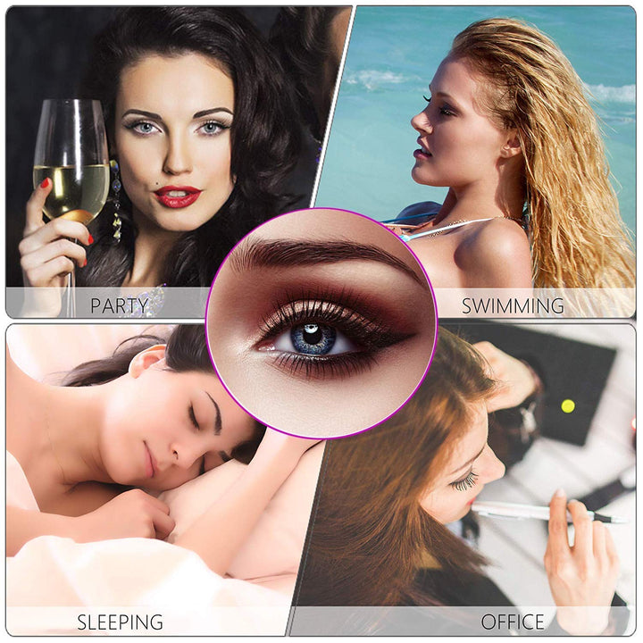 Wimpernverlangerung Set, TwoWin Make-up Trainieren Bausatz mit Wimpernpolster Bürste Verlängerungsri