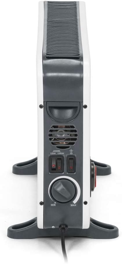 TROTEC Heizkörper elektro TCH 26 E – Heizleistung 750 W / 1250 W / 2000 W – Konvektor mobil, weiss 2