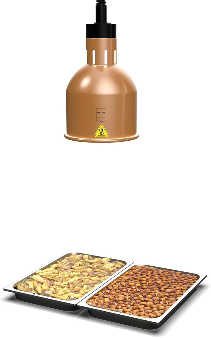 METRO Professional Wärmelampe GWL1000B, Aluminium, 250 W, einstellbare länge (68-200 cm), mit EIN/Au