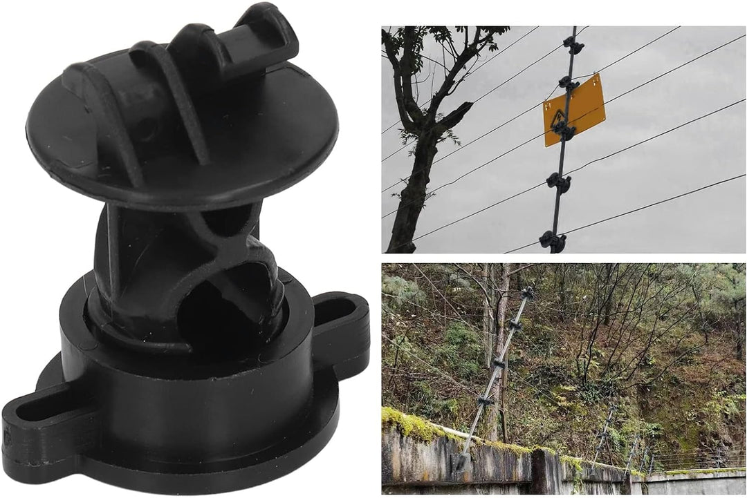 Natudeco 100 Stück Elektrozaun-Isolator, Drahthalteisolator, ABS-Bolzen-Isolator, Pfosten-Holzisolat