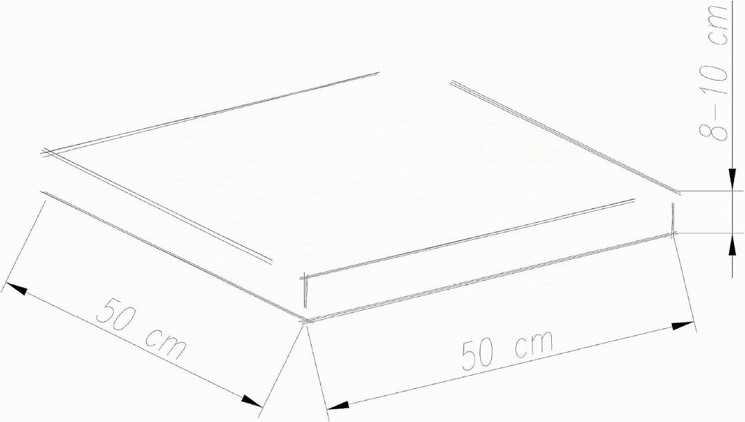 Chicreat Set mit 2 Sitzkissen 50 x 50 x 8 cm, Dunkelgrau 2er-Set, 50x50x8 cm Dunkelgrau, 2er-Set, 50