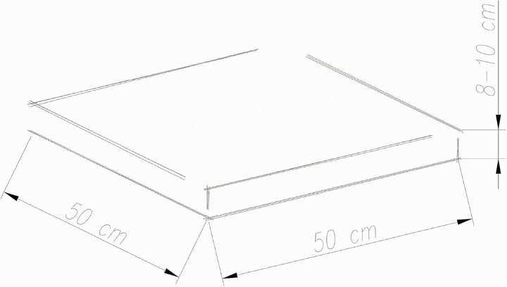 Chicreat Set mit 2 Sitzkissen 50 x 50 x 8 cm, Dunkelgrau 2er-Set, 50x50x8 cm Dunkelgrau, 2er-Set, 50
