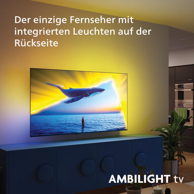 PHILIPS Ambilight 43PUS8109 4K LED Smart TV - 43-Zoll Display mit Pixel-präziser Ultra HD, Titan OS