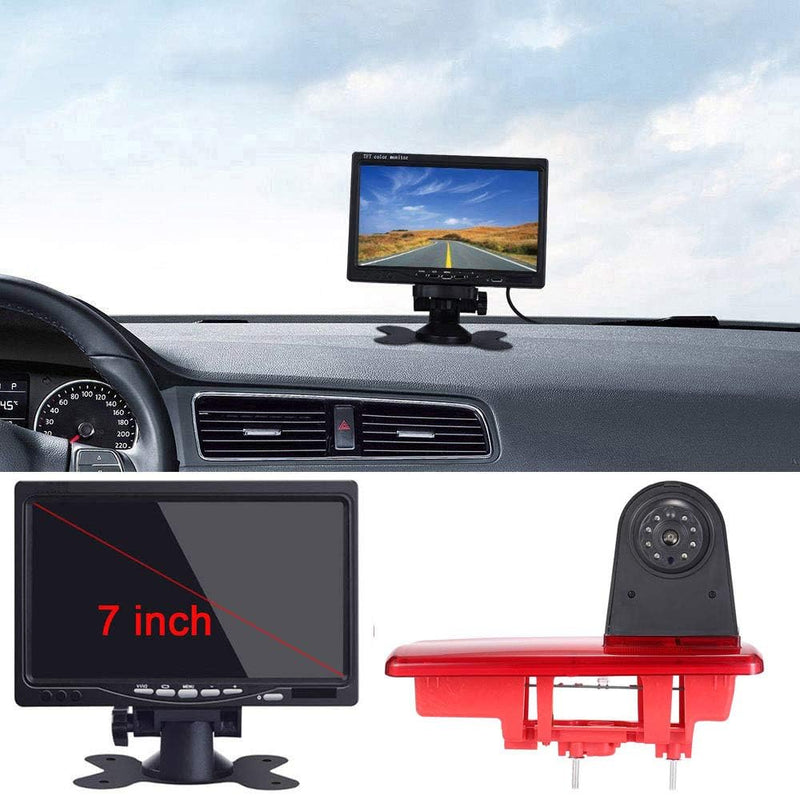 Auto Dritte Dach Top Mount Bremslicht Rückfahrkamera +7 inch Monitor Einparkkamera Rückfahrsystem IR