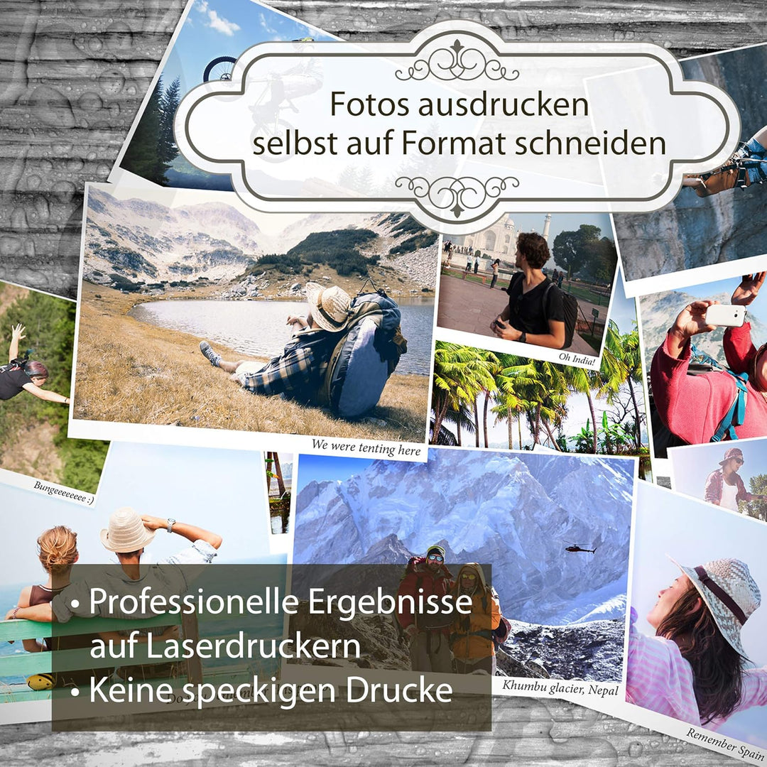 TATMOTIVE Fotokarton Fotopapier DIN A3 200g MATT weiss/Laserdrucker/Beidseitig bedruckbar / 50 Blatt