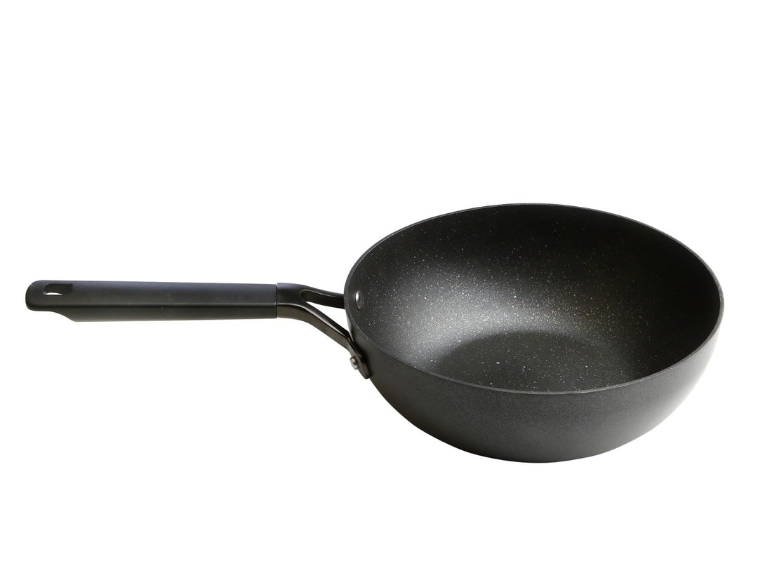 WECOOK! Phat-wok Wok aus geschmiedetem Aluminium 24 cm | 3mm Dicke | QuanTanium Antihaftbeschichtung