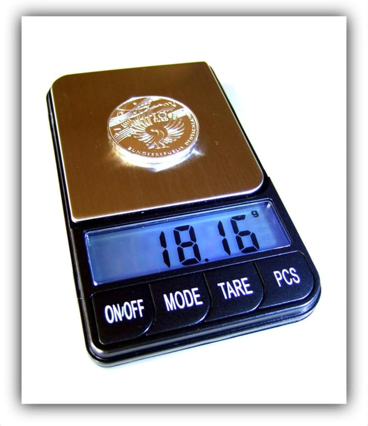 Digitale Taschenwaage mit besonders grossen Tasten & Display von 0,01g bis 300g von Dipse 300g x 0,0