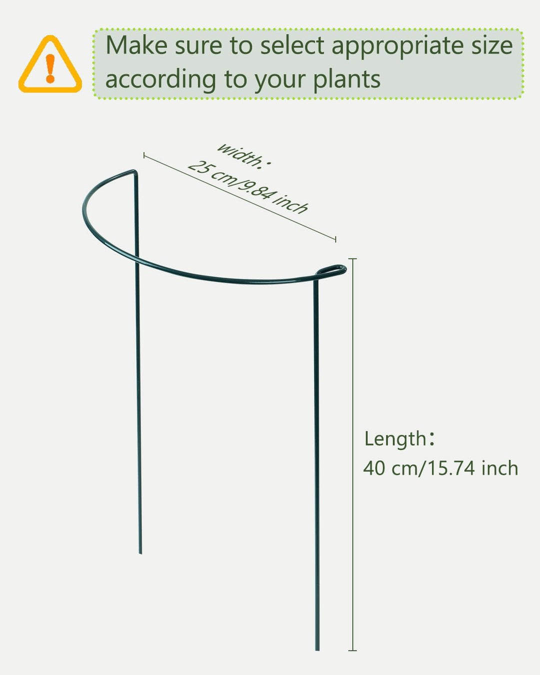 Pflanzenstütze Ringkäfige, SproutMaven 10 Stück Metall Halbrunde Garten Pflanzenhalter Blumenstütze