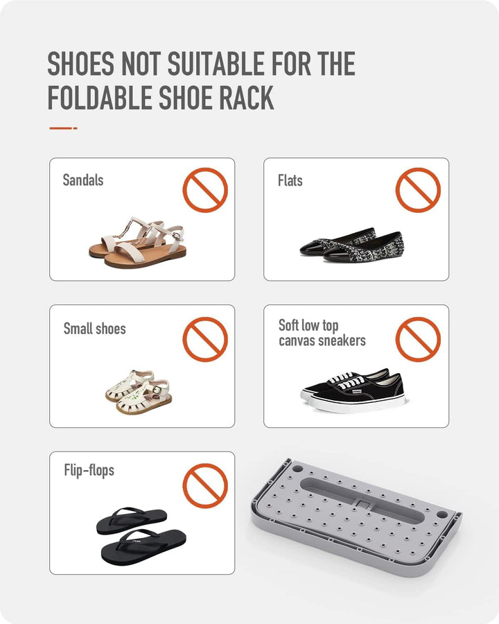 Baffect Schuhhalter faltbar Wand montiert 4 Stücke, Schuhregal Klappschuhregal Hängeregal für Schuhe