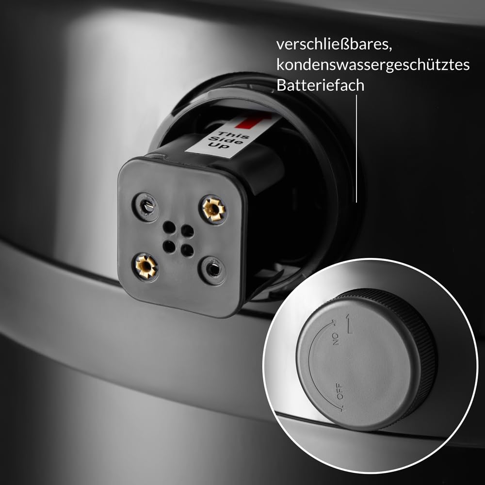 Monzana® Mülleimer Küche mit Sensor 40L Edelstahl USB Ladekabel Berührungslos Deckel Hygienisch Papi