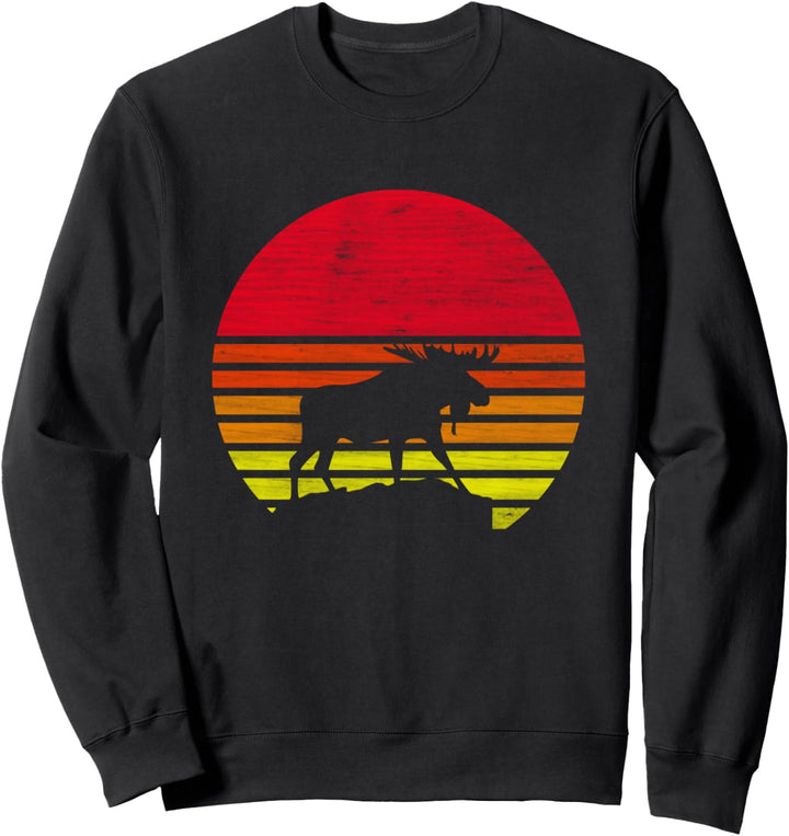 Retro Elch Silhouette Sweatshirt