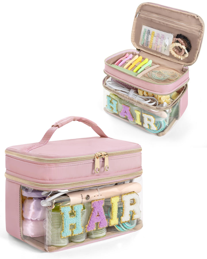 Fasrom Haargummi Aufbewahrung, Haarschmuck Organizer für Haaraccessoires mit Chenille Buchstabe, Tra