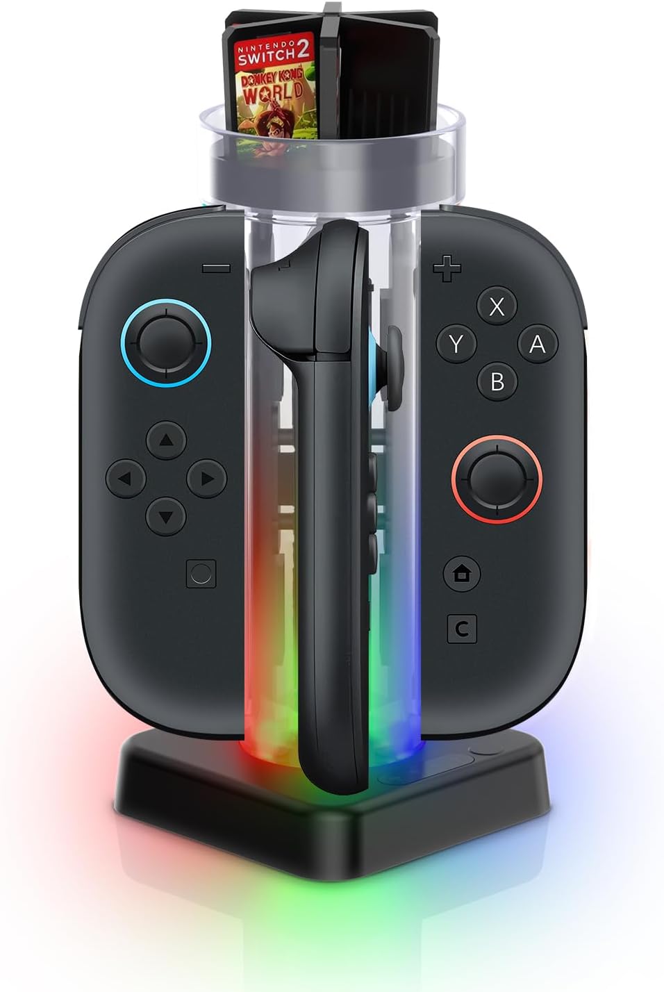 Controller-Ladestation Kompatibel mit NS Switch 2, Joy Con Ladestation mit LED-Display-Laterne, Lade