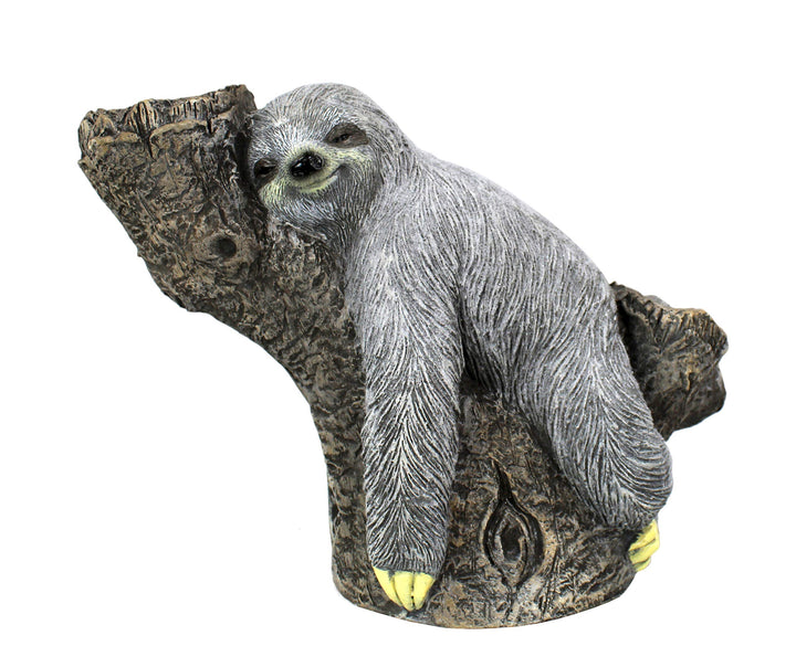 DARO DEKO Tier Figur in Stein-Optik Faultier auf Baumstamm bepflanzbar 50 x 38cm, Faultier auf Baums