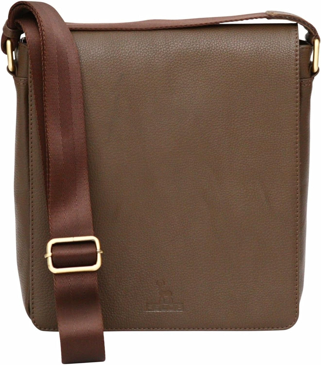 Schultertasche aus gekrispeltem Echtleder - Geeignet für EIN iPad/Tablet bis 10,2"