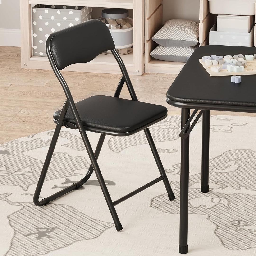 GarveeHome Klapptisch-Set mit 2 Klappstühlen, Portabel & Platzsparend, Stabiler Metallrahmen für Woh