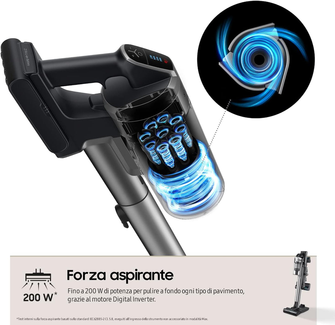 Sams , hepa, Aspirazione VS20R9046T3 VS20R9046T3/ET, Samsung Jet 90 Complete, Silber Schwarz, 6 Acce