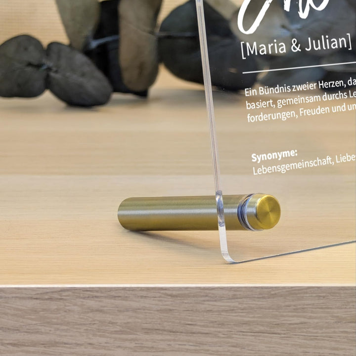 Ehe Geschenk personalisiert - Acryl Foto Geschenk: Definition wie im Duden - Geschenk Ehe, Ehe Gesch
