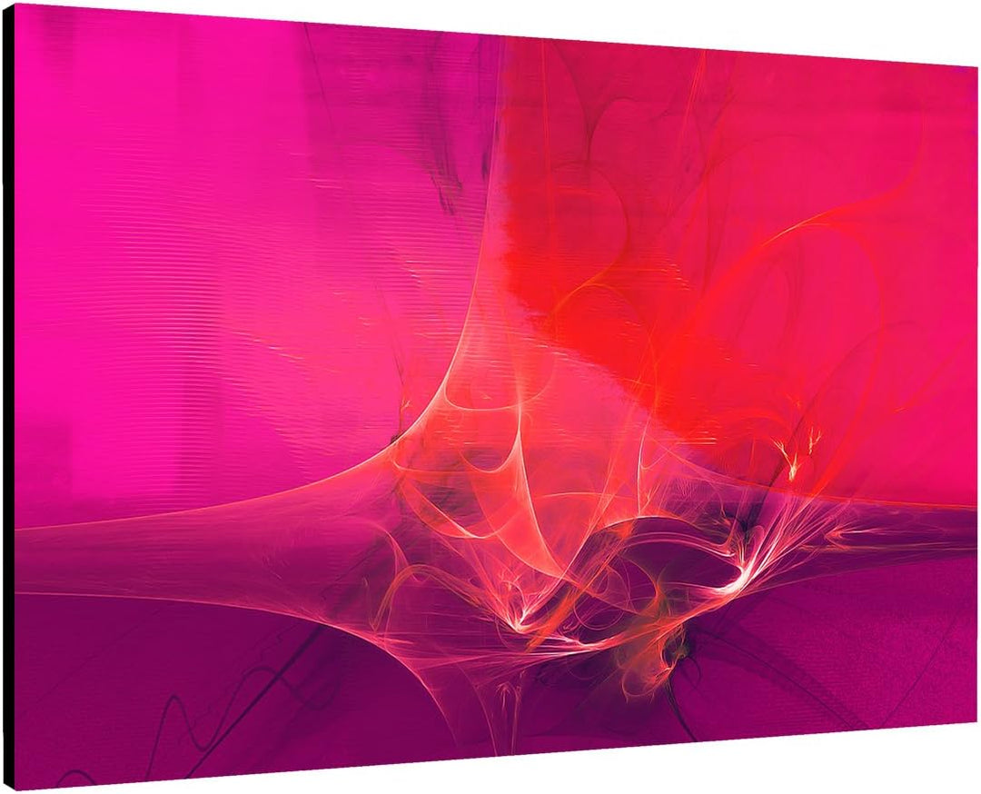 Paul Sinus Art 60x80cm Abstrakt028_Leinwandbild knallig pink Fuchsia brombeer Abstrakte Kunst Kunstd