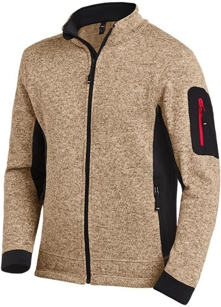 FHB Strickfleece Jacke atmungsaktiv, Farbe:khaki, Grösse:M