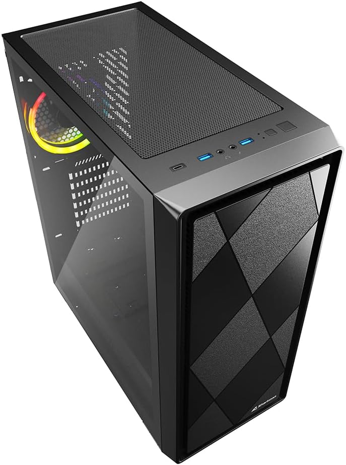 Sharkoon VS8 RGB Midi ATX PC Gehäuse, schwarz