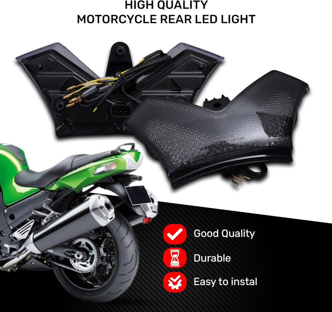 aVDB-moto LED Bremslicht/Rücklicht kompatibel mit KAWASAKI ZZR 1400 ZXT40 2006-2011 Plug & Play mit