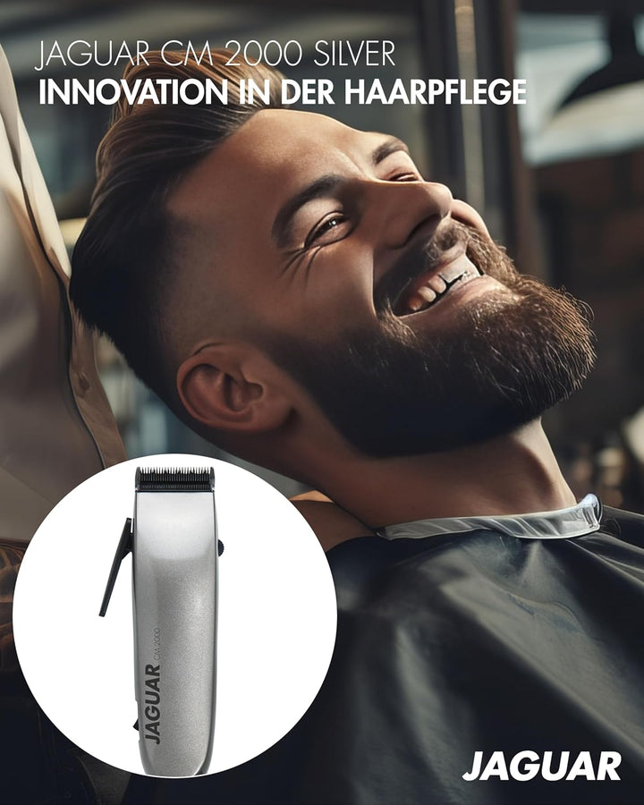 JAGUAR Haarschneidemaschine CM 2000 Silver | Profi-Haarclipper für Netzbetrieb | Schnellmontage-Syst