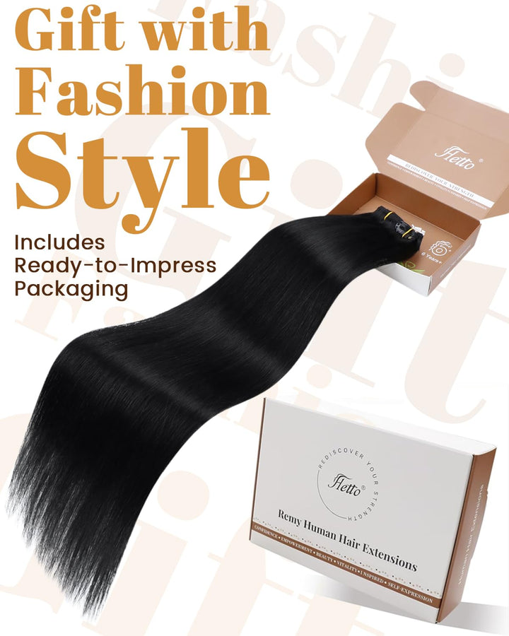 Hetto Echthaar Extensions Clip in Remy Clip in Extensions Echthaar Voller Kopf Extensions Clip in Ha