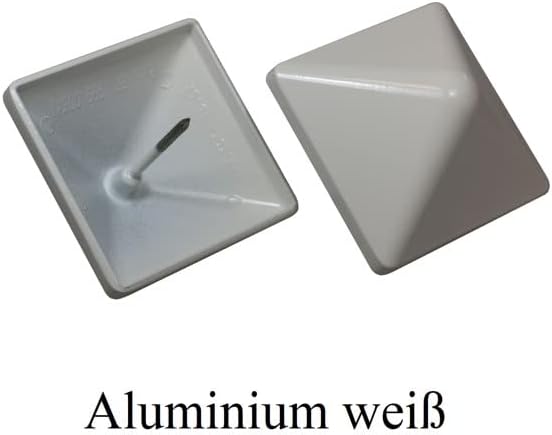 Gartenwelt Riegelsberger Pfostenkappe 160x160 mm Aluminium weiss pulverbeschichtet Kappe für Pfosten