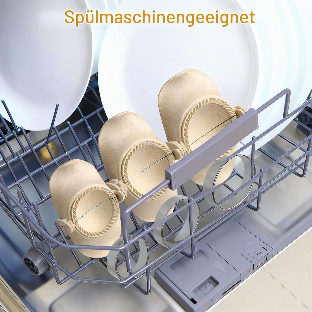 Dumpling Maker Set 8-teilig, 3 Grössen Ravioli- &amp; Teigtaschenformer mit Teigschneider, Edelstahl Fül