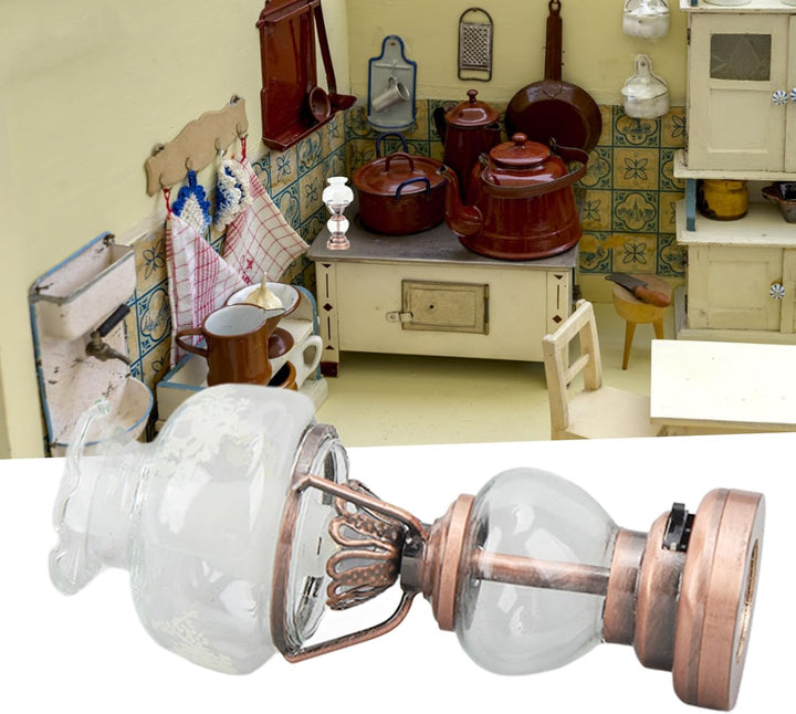 Gugxiom Puppenhaus-Miniaturlampe Im Massstab 1:12, Puppenhaus-Lichter aus Glas mit 120-mAh-Akku, Vin