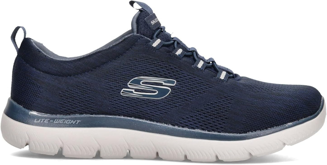 Skechers Damen Bobs Squad Sneaker 40.5 EU Weit Marineblau, 40.5 EU Weit Marineblau