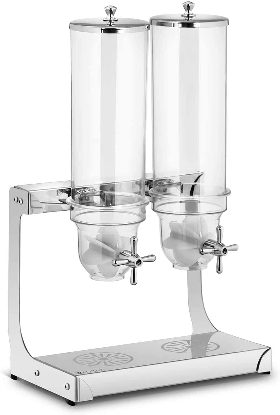 Royal Catering RCCS-3.5LSS2 Müslispender 2 x 3,5 L 2 Behälter Cerealienspender Cornflakes Spender Mü