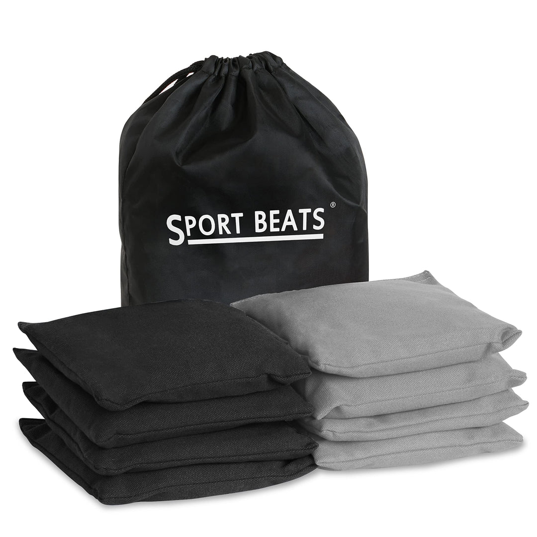 SPORT BEATS Cornhole Bags Allwetter 8er Set für Cornhole Wurfspiele, Regulierung Gewicht & Grösse -