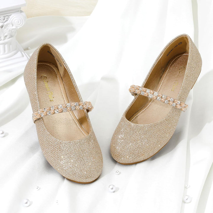 DREAM PAIRS Mädchen Mary Jane Strap Flache Schuhe Ballerinas Prinzessin Schuhe Flache Schulschuhe 33