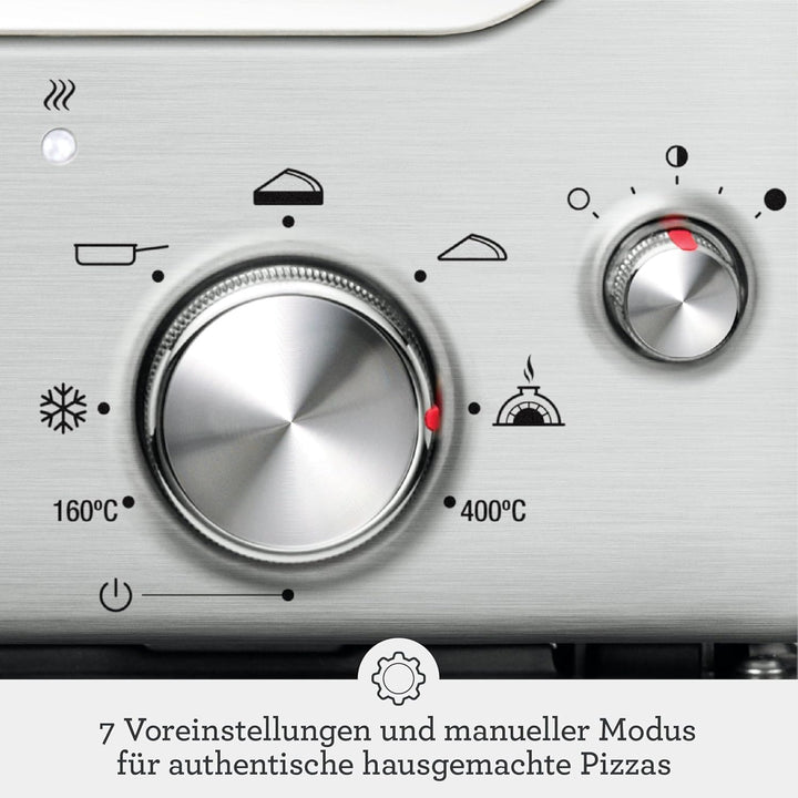 Sage Appliances the Smart Oven Pizzaiolo Pizzaofen Brushed Stainless Steel edelstahl