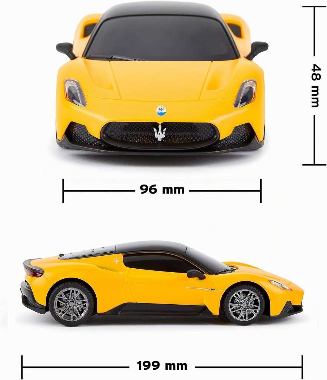 CMJ RC CARS 1:24 Massstab Offiziell Lizenzierte RC Maserati MC20, Gelbes Sport Rennspielzeugauto Mod