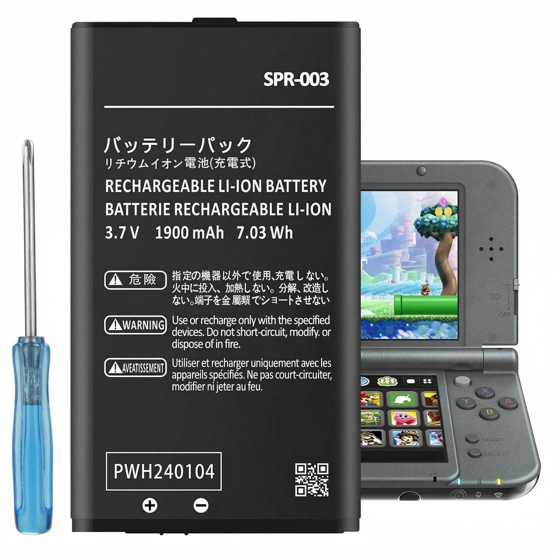 1900mAh SPR-003 Akku für Nintendo 3DS XL/New 3DS XL/ 3DS LL/New 3DS LL Spielkonsole, Neues Upgrade L