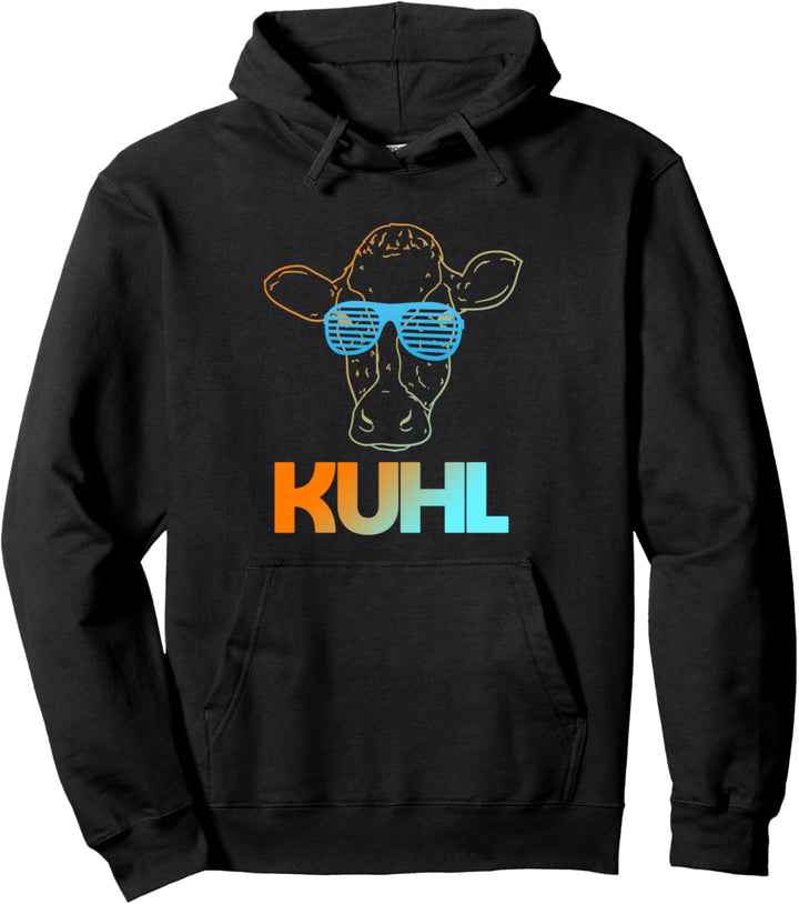 Kuhl Coole Kuh Mit Sonnenbrille Landwirt Bauer Pullover Hoodie