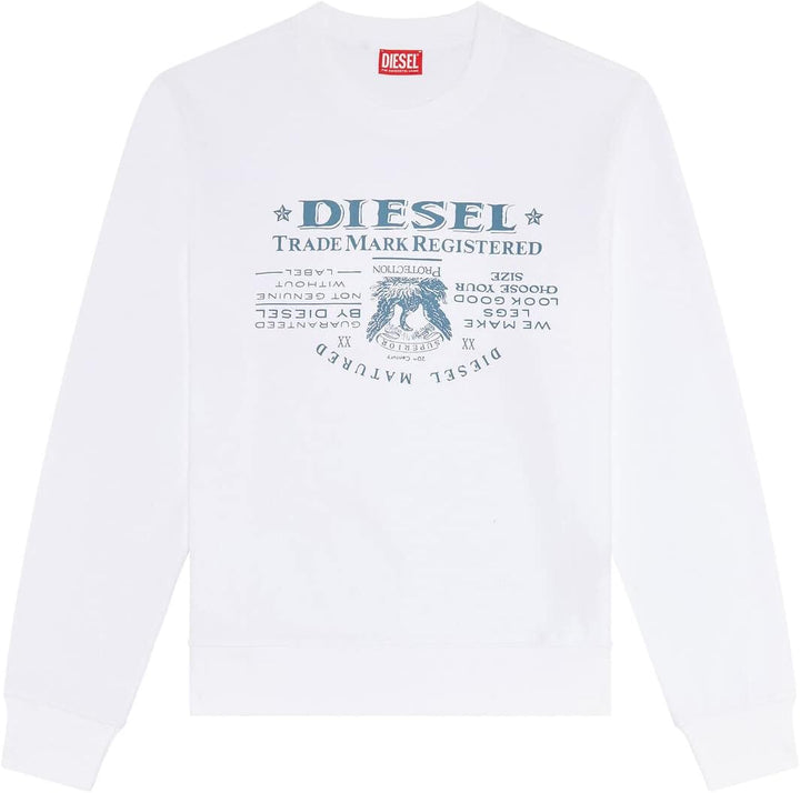 Diesel Herren Sweatshirt mit Rundhalsausschnitt M 100-0jfav, M 100-0jfav