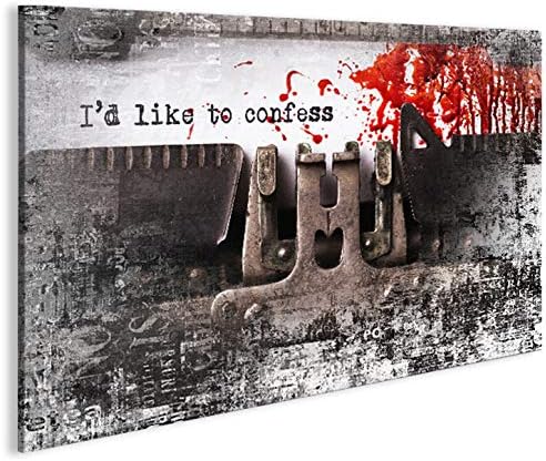 islandburner Bild Bilder auf Leinwand I Confess Modern Street Art 1p XXL Poster Leinwandbild Wandbil