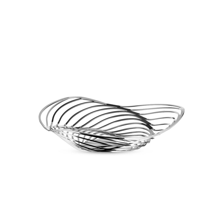 Alessi ACO02 Trinity Korbschale aus Edelstahl 18/10 glänzend poliert ᴓ 26,0cm, 12 x 27 x 12.5 cm, Ed
