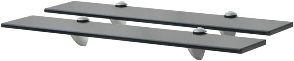 FIRBNUS 2 Stück Regale Hängeregal 60x10x0,8 cm Bad Regal Glas Schwebend für Wohnzimmer Badezimmer Wa