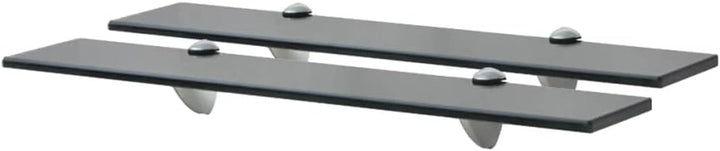 FIRBNUS 2 Stück Regale Hängeregal 60x10x0,8 cm Bad Regal Glas Schwebend für Wohnzimmer Badezimmer Wa