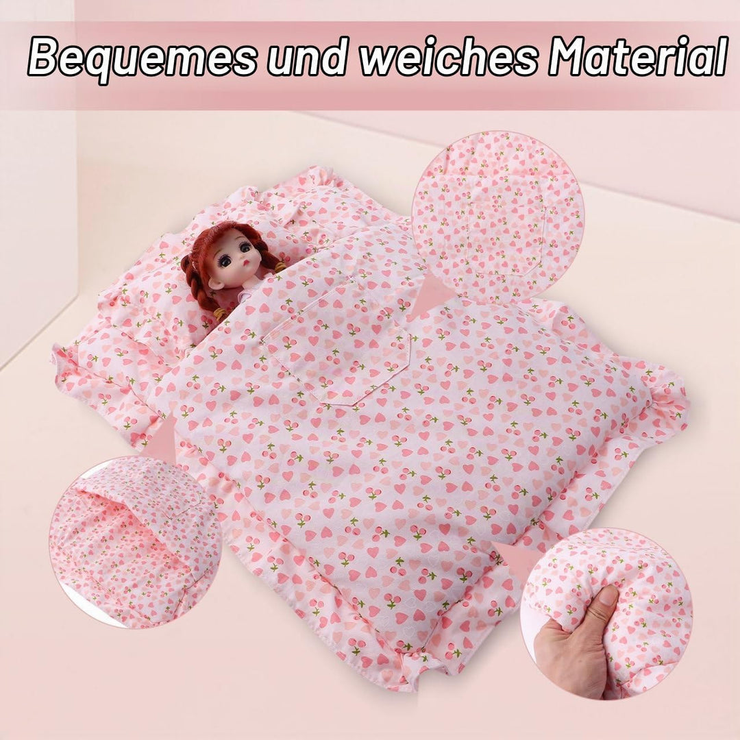 Supvox 1 Satz Puppen-erdbeer-Schlafsack Puppen Erdbeermatratze -Accessoire Doll Erdbeerschlafsack Pu