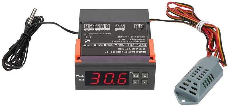 Broco Luftfeuchteregler Digital Control 220V WH8040 Bereich 1% -99% RH HM-40 Typ Sensor